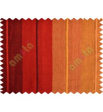 Red maroon orange yellow big stripes main cotton curtain designs